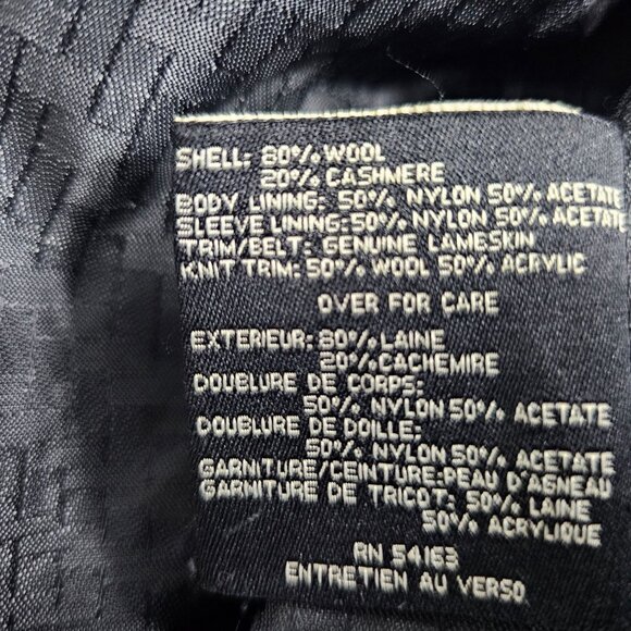 Cole Haan Womens Jacket Knit Full Zip Pockets Wool Cashmere Sz 8. No Belt - Picture 13 of 16